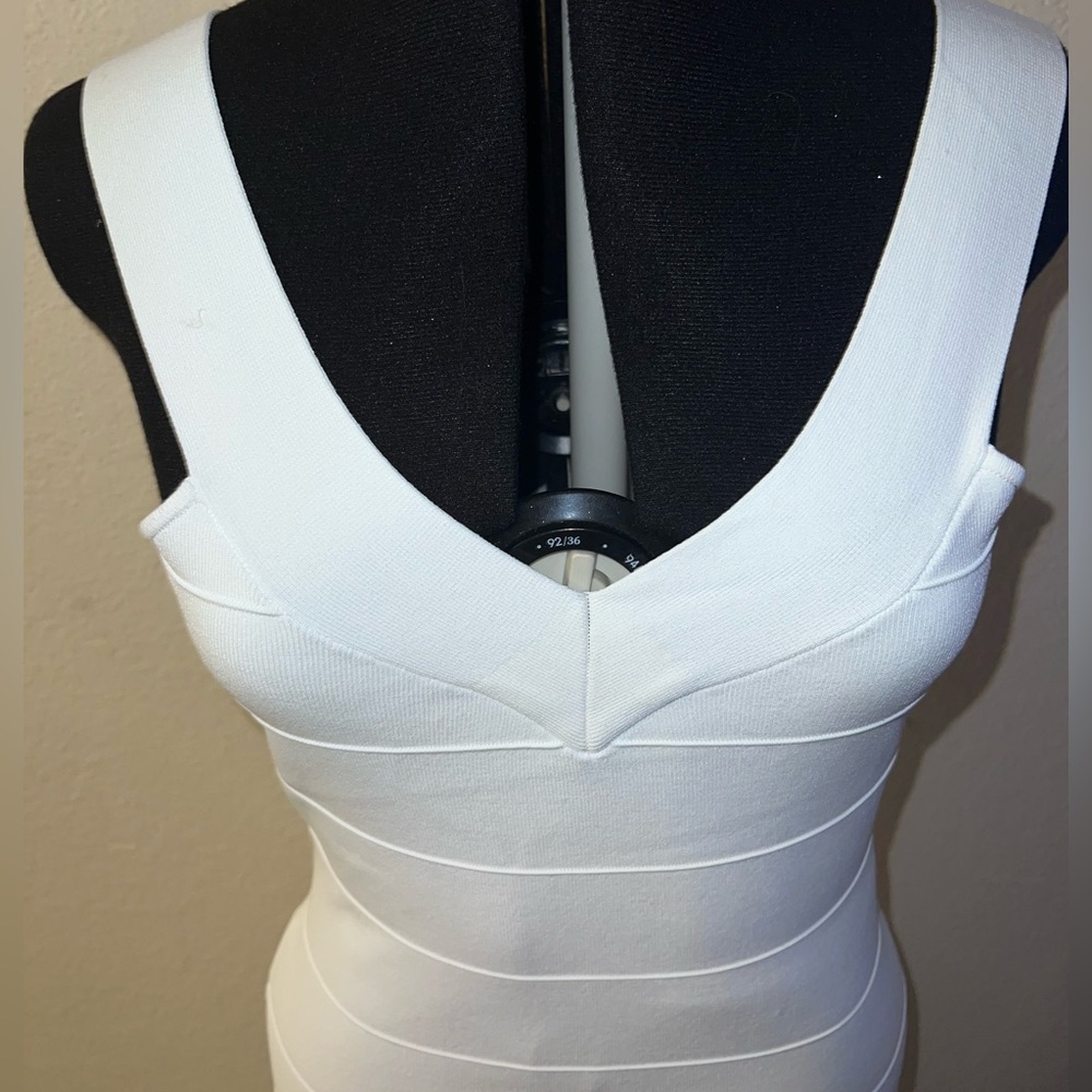 GUESS Marciano-White Bandage Bodycon Midi Dress - Picture 1 of 12